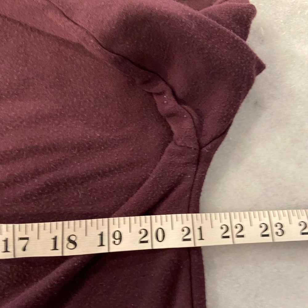 Athleta Size S Plum Purple Stretch Long Sleeve V Neck Tunic Top Thumbholes - Picture 8 of 9